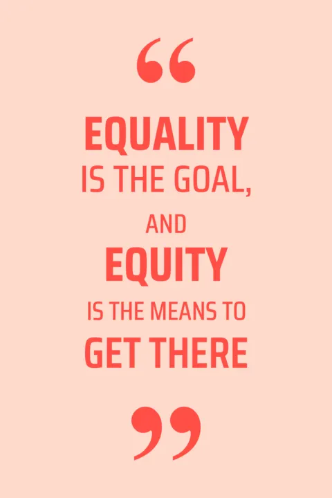 Coral-Themed Women's Day Equity Quote Sign Template