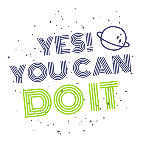 Motivational Quote With Celestial Bodies Sign Template