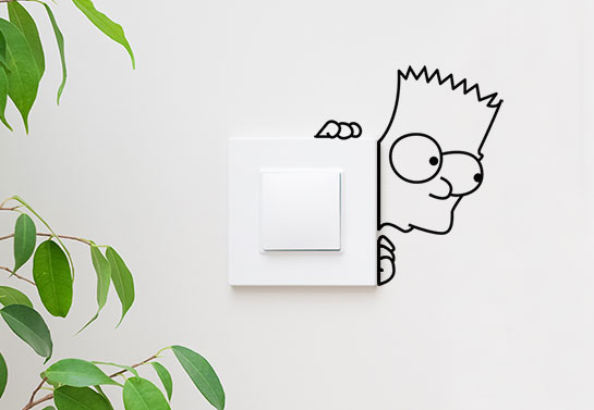 Bart Simpson lightswitch sticker Bart-Simpson-lightswitch-sticker