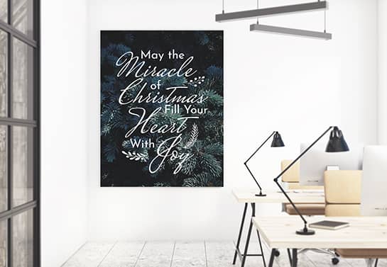 Christmas-sticker-on-office-wall