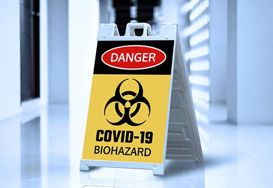 Danger-Covid-19-Biohazard-sign-board