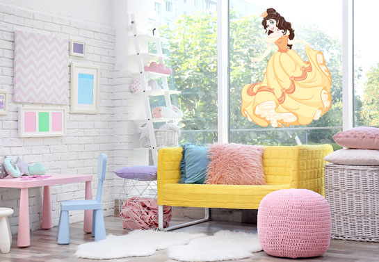 Disney princess kid's room window decor Disney-princess-kid's-room-window-decor