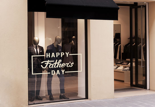 Father's Day storefront decoration Father's-Day-storefront-decoration