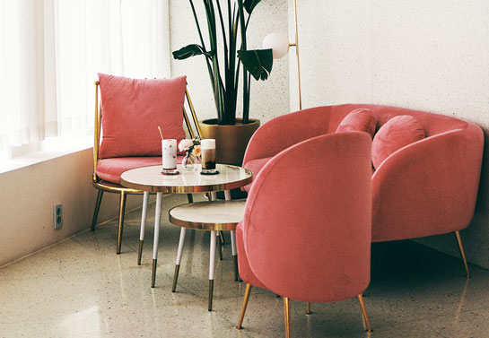 Feminine-home-office-velvet-accent-chair