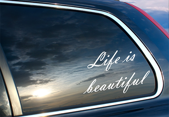Life-Is-Beautiful-car-window-decal-idea