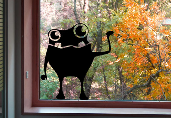 Monster silhouette window decor Monster-silhouette-window-decor