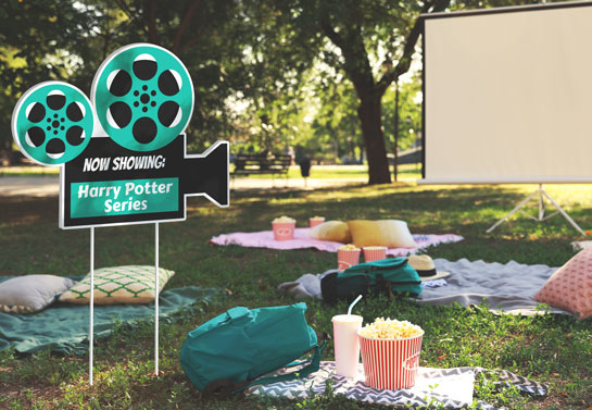 Outdoor movie night decor Outdoor-movie-night-decor