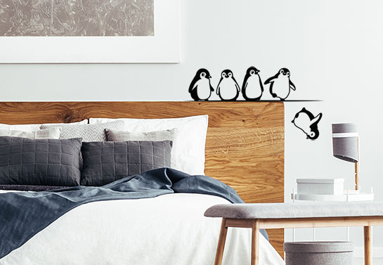 Penguin falling bedroom wall sticker Penguin-falling-bedroom-wall-sticker