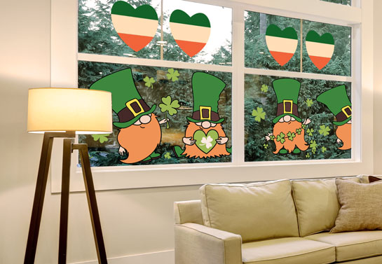 ST. Patrick's window decor ST