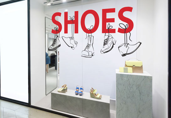 Shoes window decal Shoes-window-decal