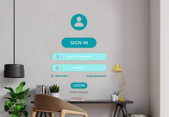 Sign in form sticker Sign-in-form-sticker