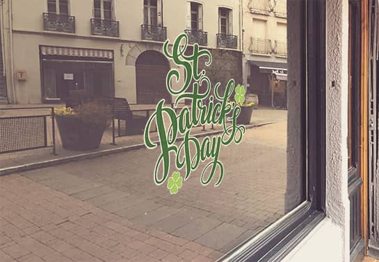 St. Patrick's Day window decoration idea St