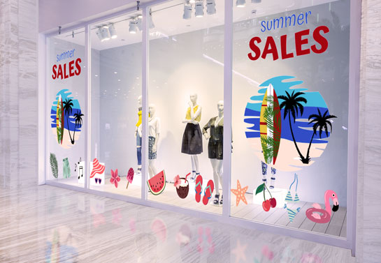 Summer sales window promotion Summer-sales-window-promotion