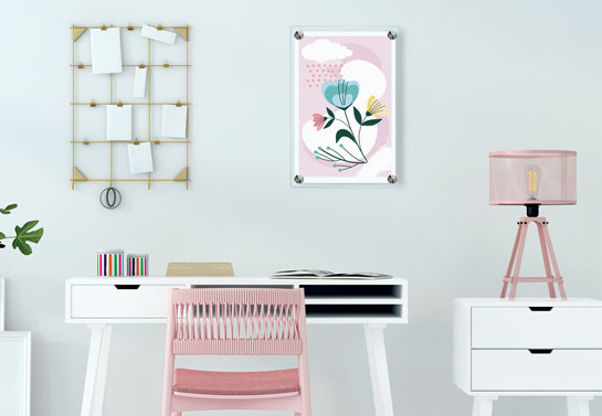 acrylic sign with floral print acrylic-sign-with-floral-print