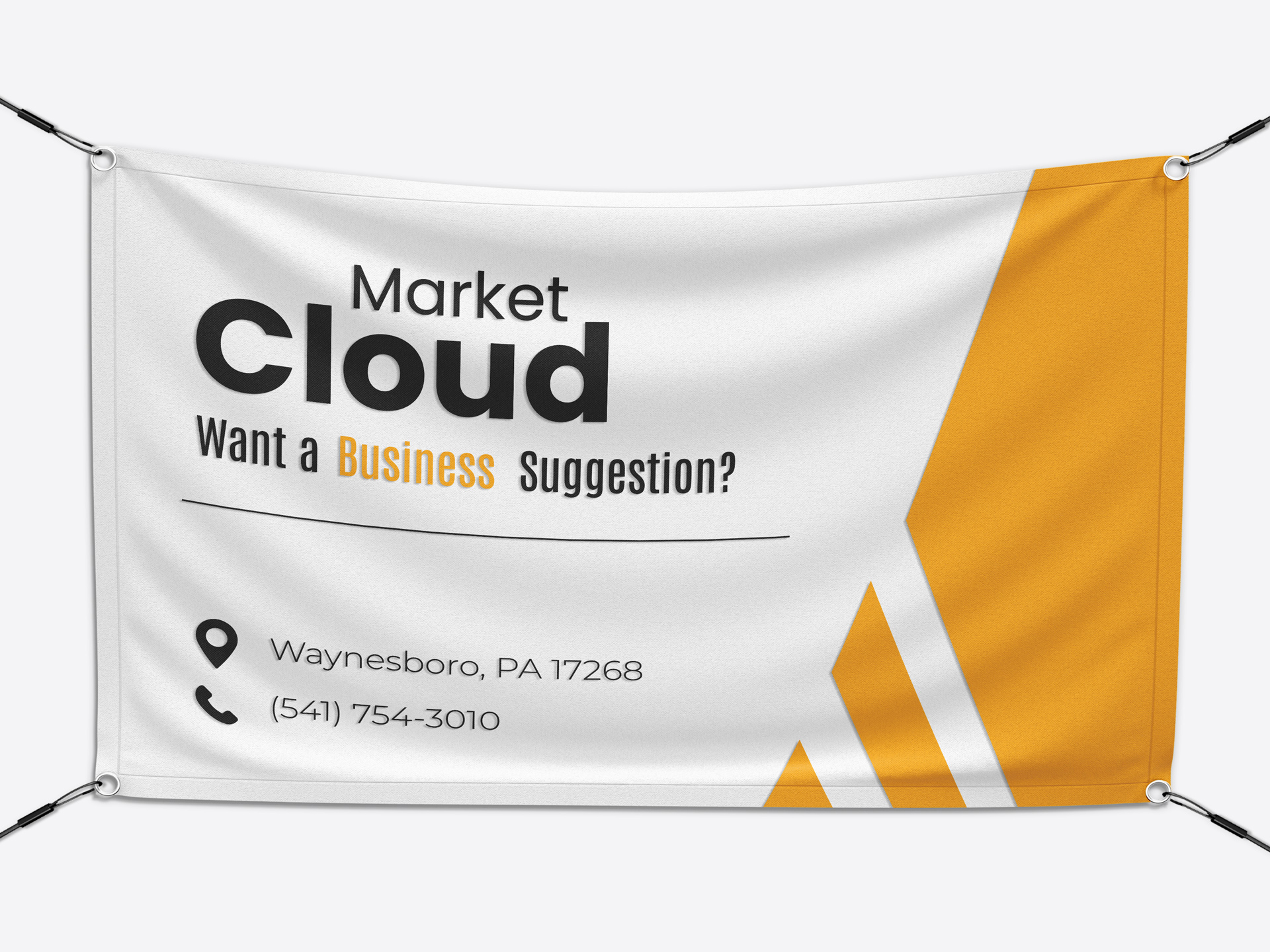 Promotional vinyl banner in vivid colors