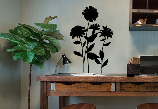 black flowers wall decal black-flowers-wall-decal