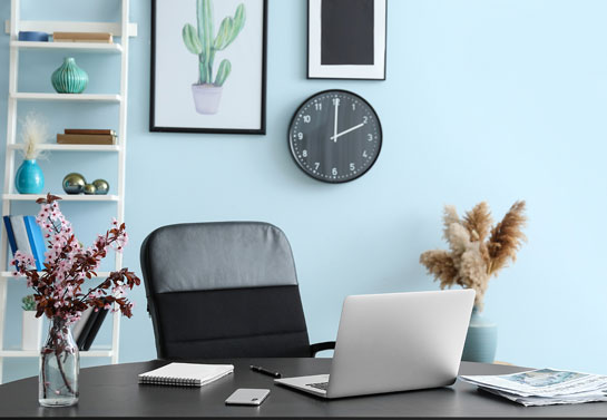 blue home office blue-home-office