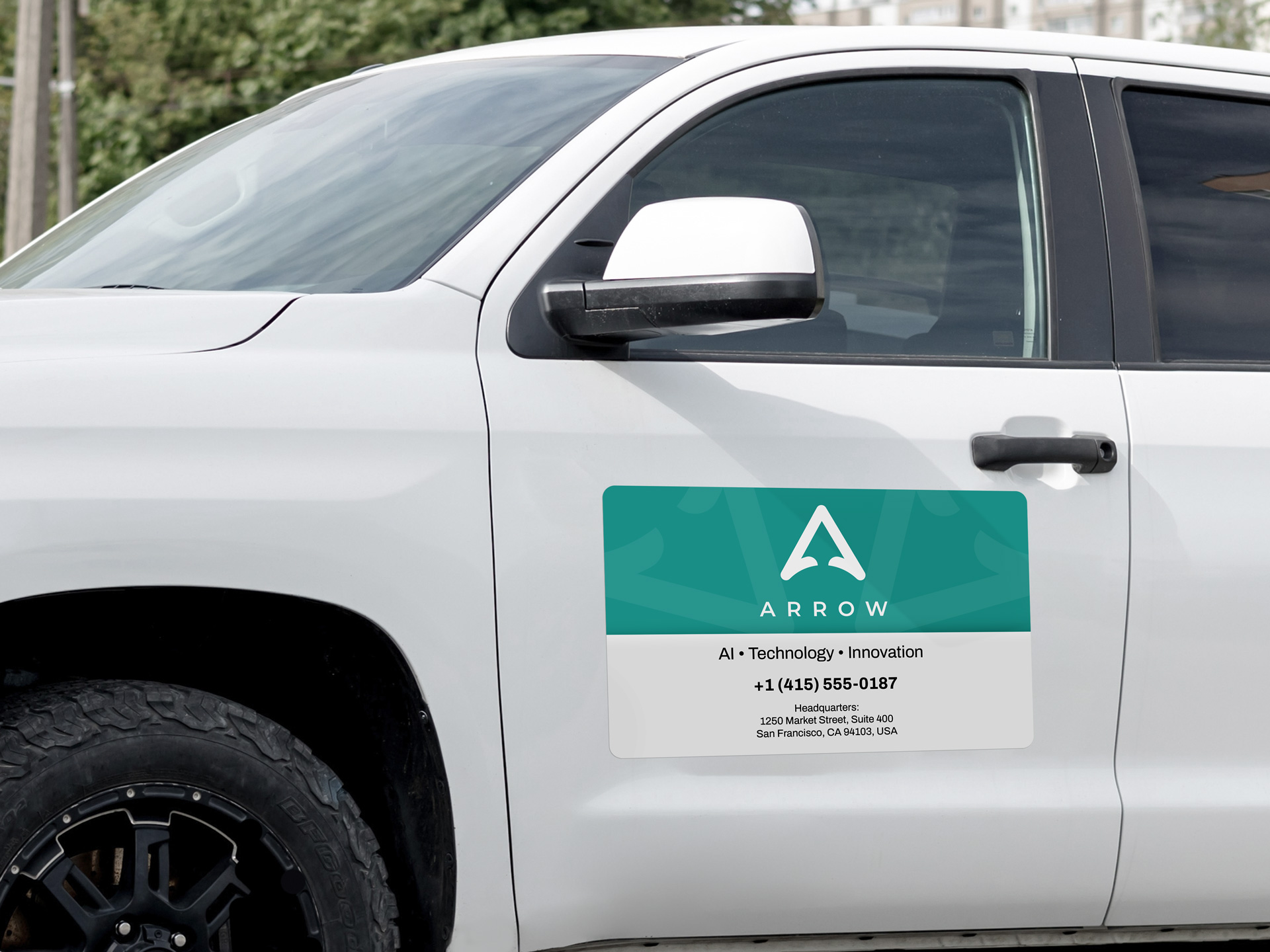 customized vehicle logo decal for business promotion