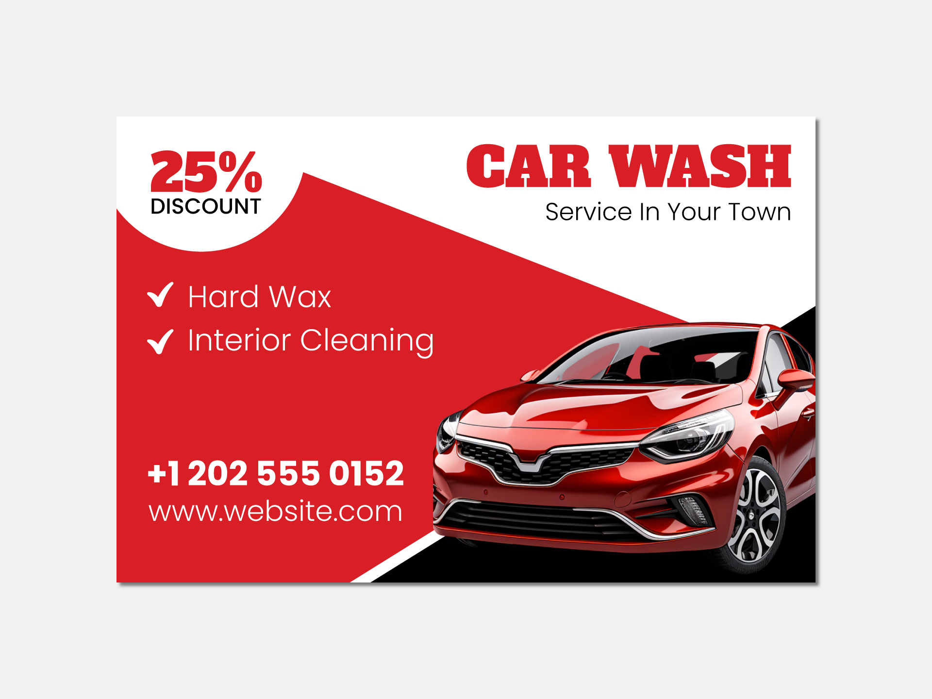 Car wash service metal sign with pricing and services.