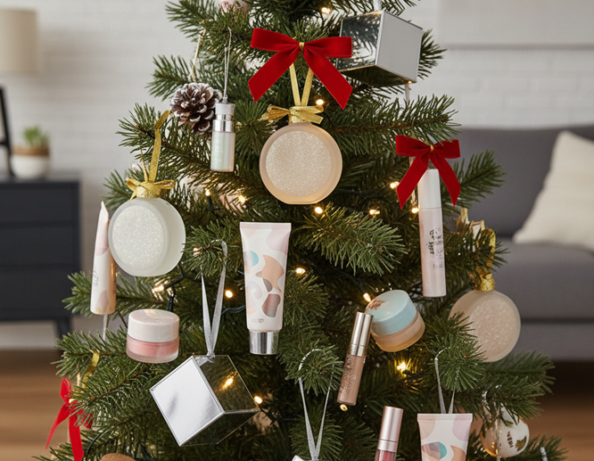 christmas-tree-with-beauty-products
