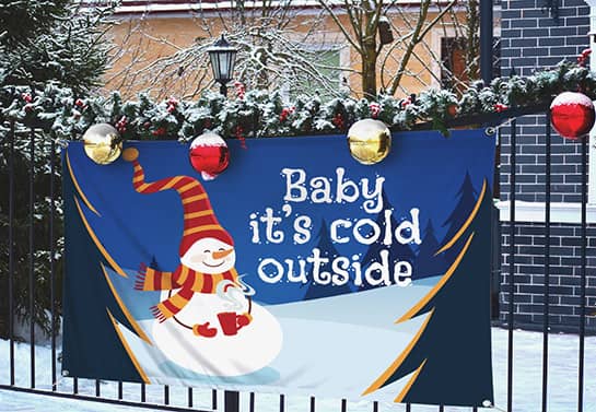 creative Christmas fence banner creative-Christmas-fence-banner