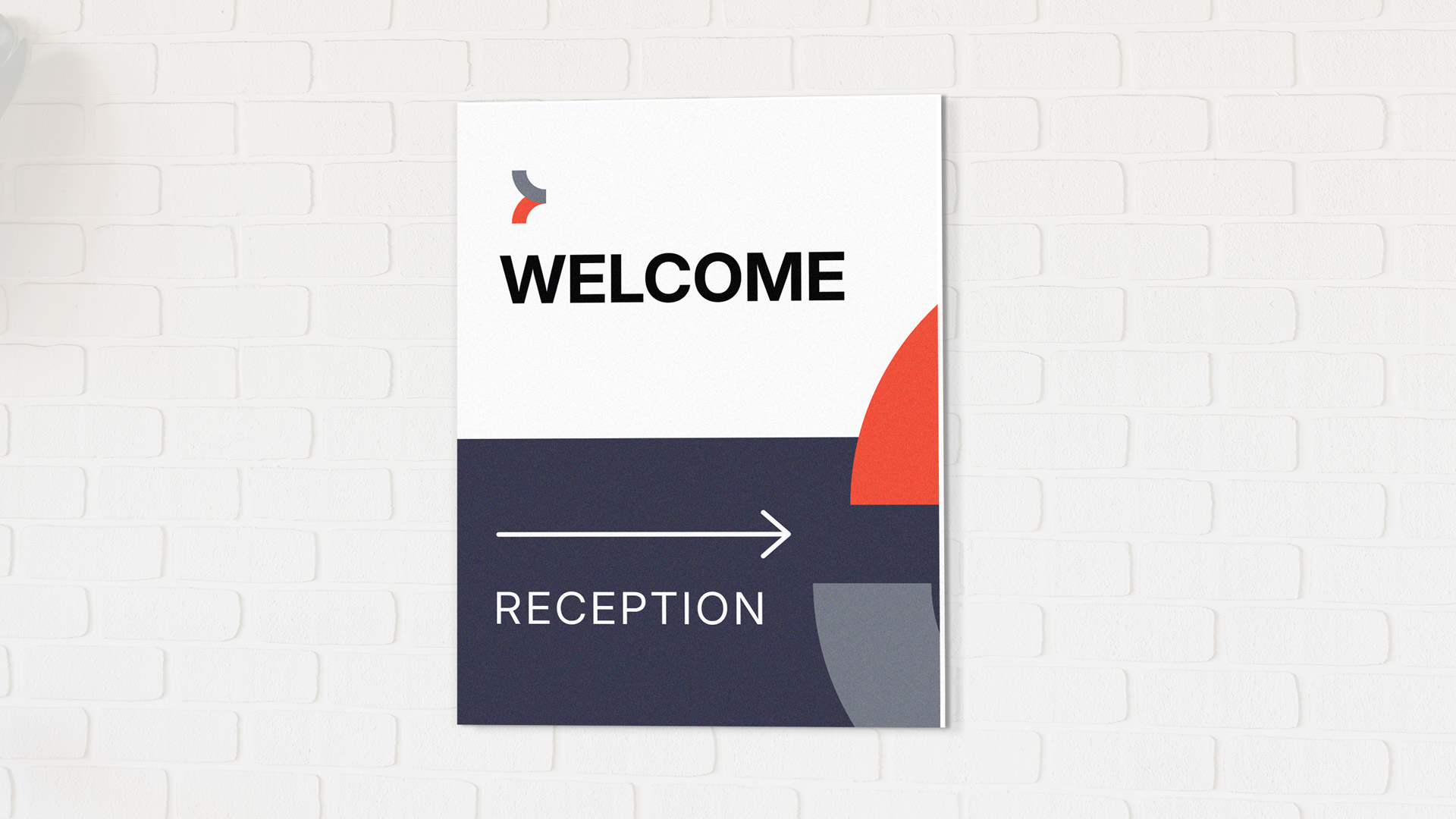 Welcome directional foam board sign
