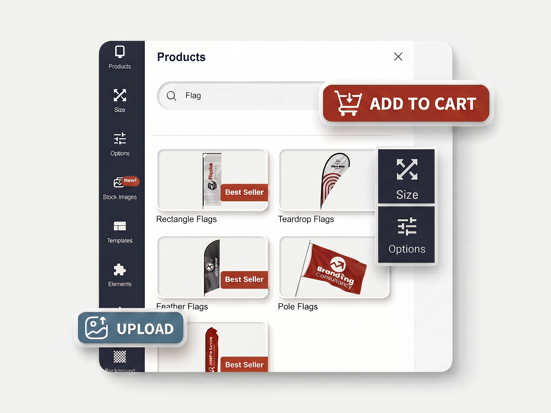 steps of designing custom flags