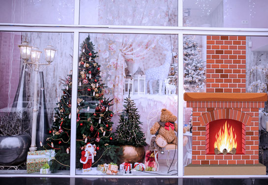 fireplace window decor fireplace-window-decor