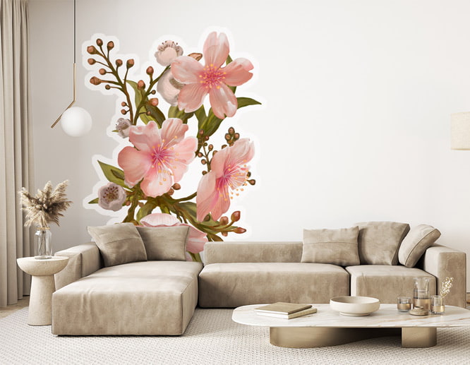 floral peel stick wall decal floral-peel-stick-wall-decal