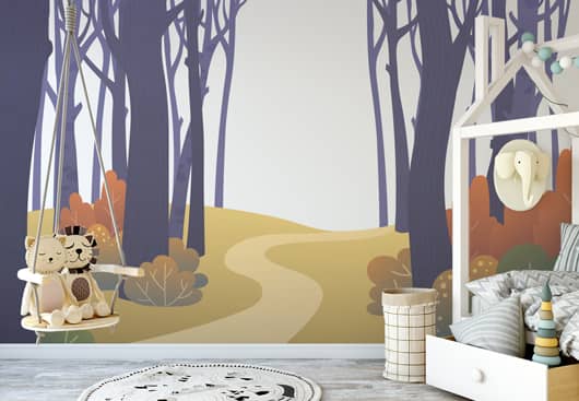 forest themed kids room wall forest-themed-kids-room-wall