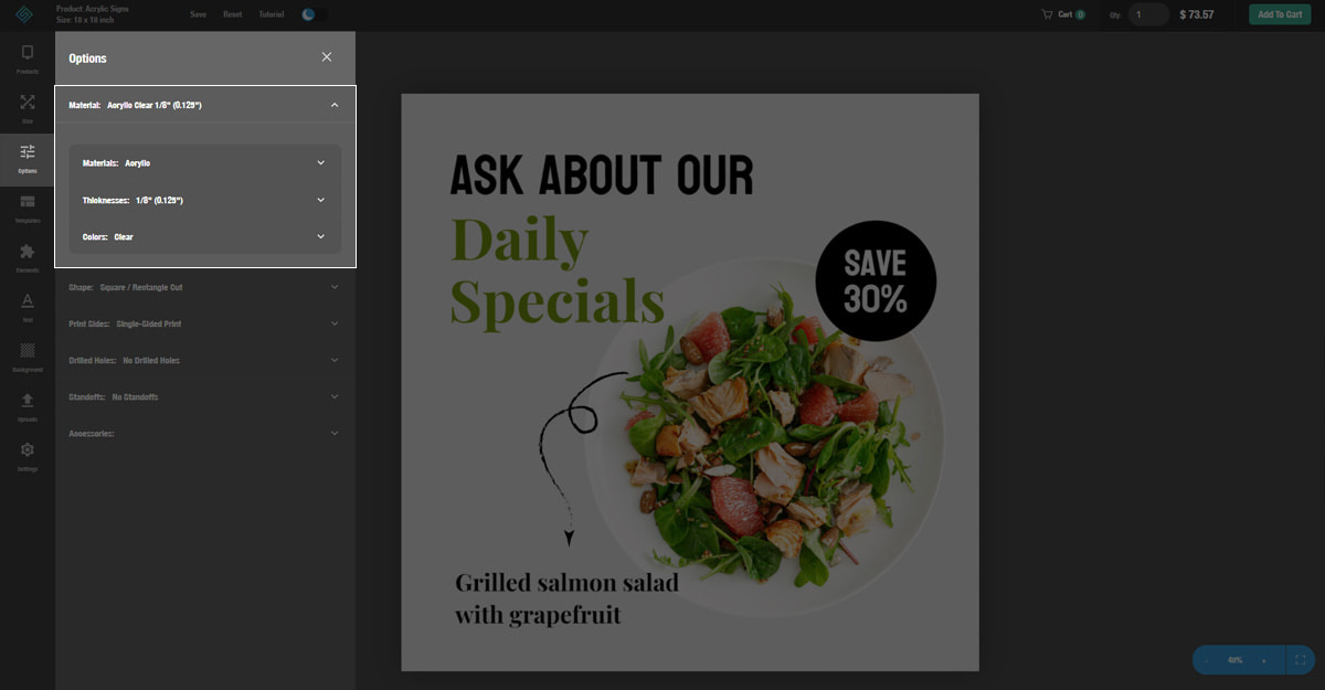 free design tool materials screenshot free-design-tool-materials-screenshot