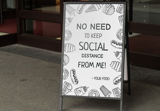 funny sandwich board quote funny-Covid-19-sandwich-board