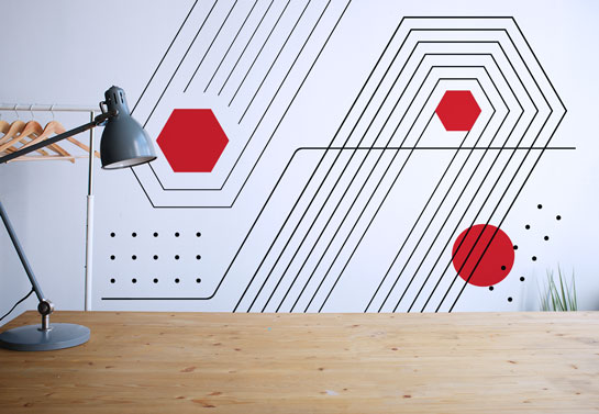 geometric print wall decal geometric-print-wall-decal