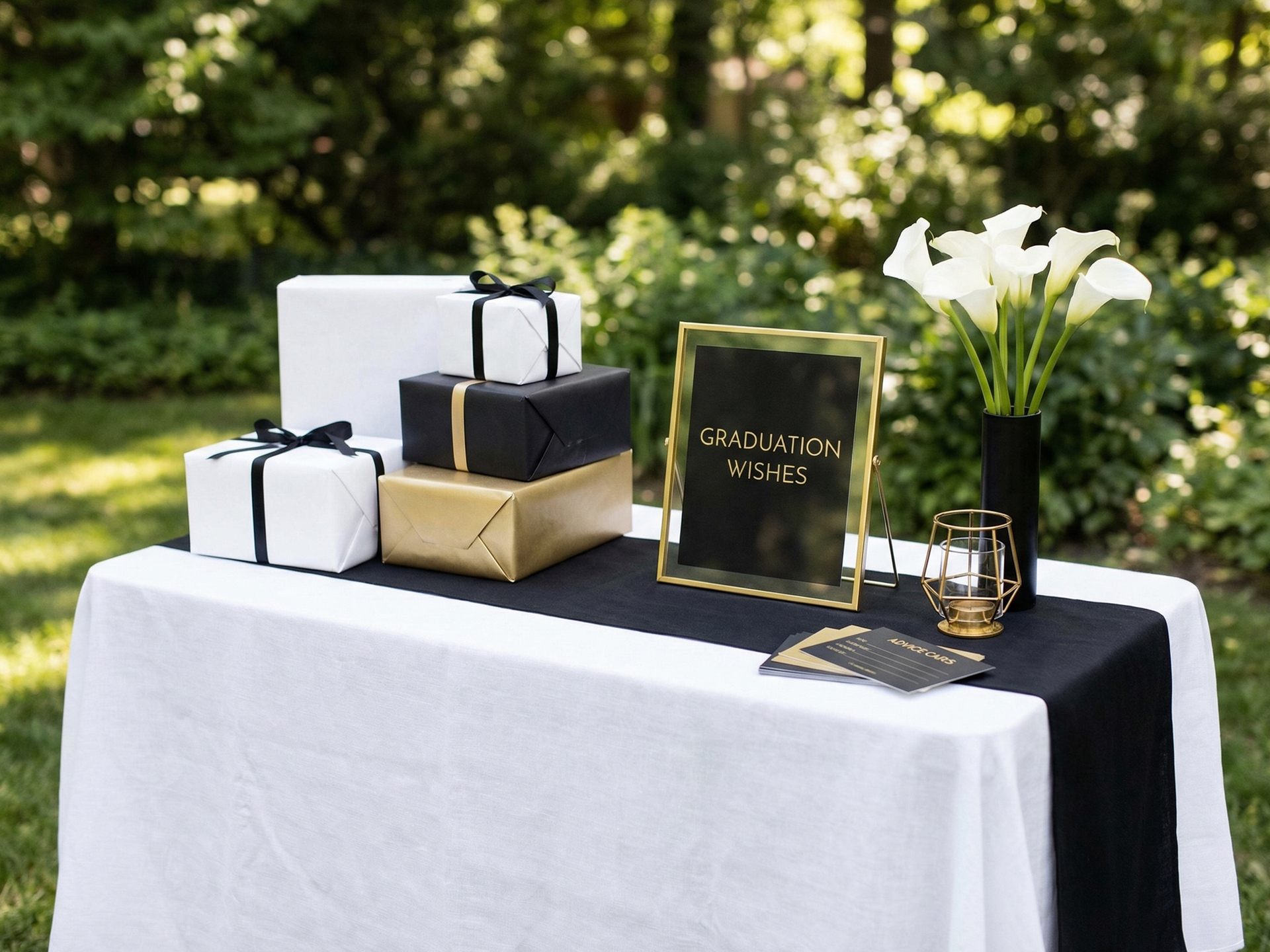 graduation-party-gift-table-with-flowers