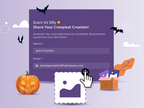 Halloween contest participation form to fill out and submit.