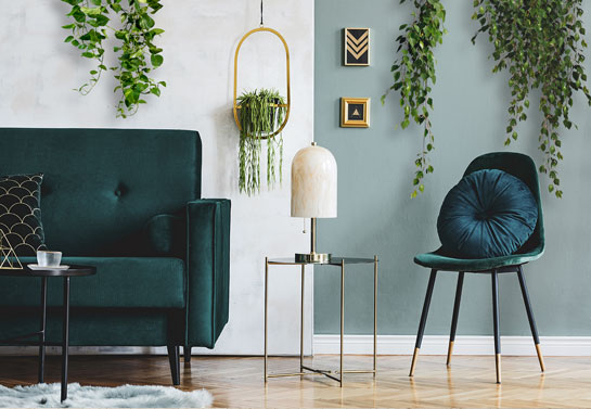 hanging-plants-living-room-wall-decor