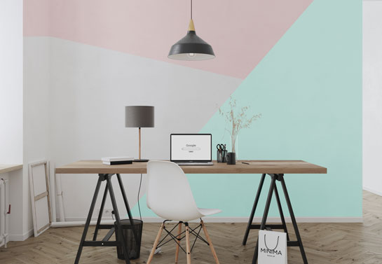 home office geometric wall paint home-office-geometric-wall-paint