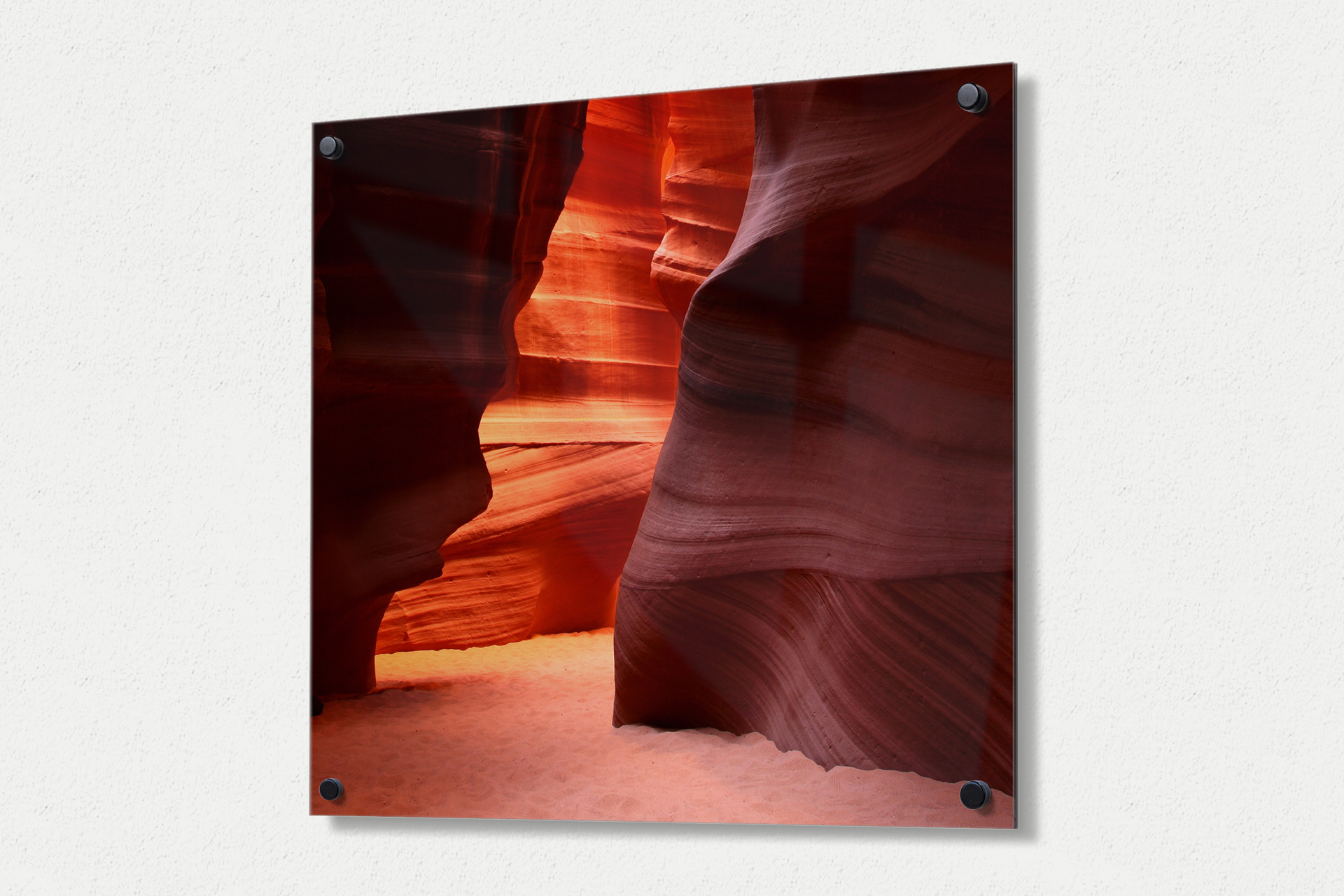 Metal print featuring a landscape photo.
