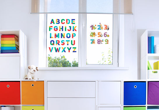 letters and numbers kid's room window decor letters-and-numbers-kid's-room-window-decor