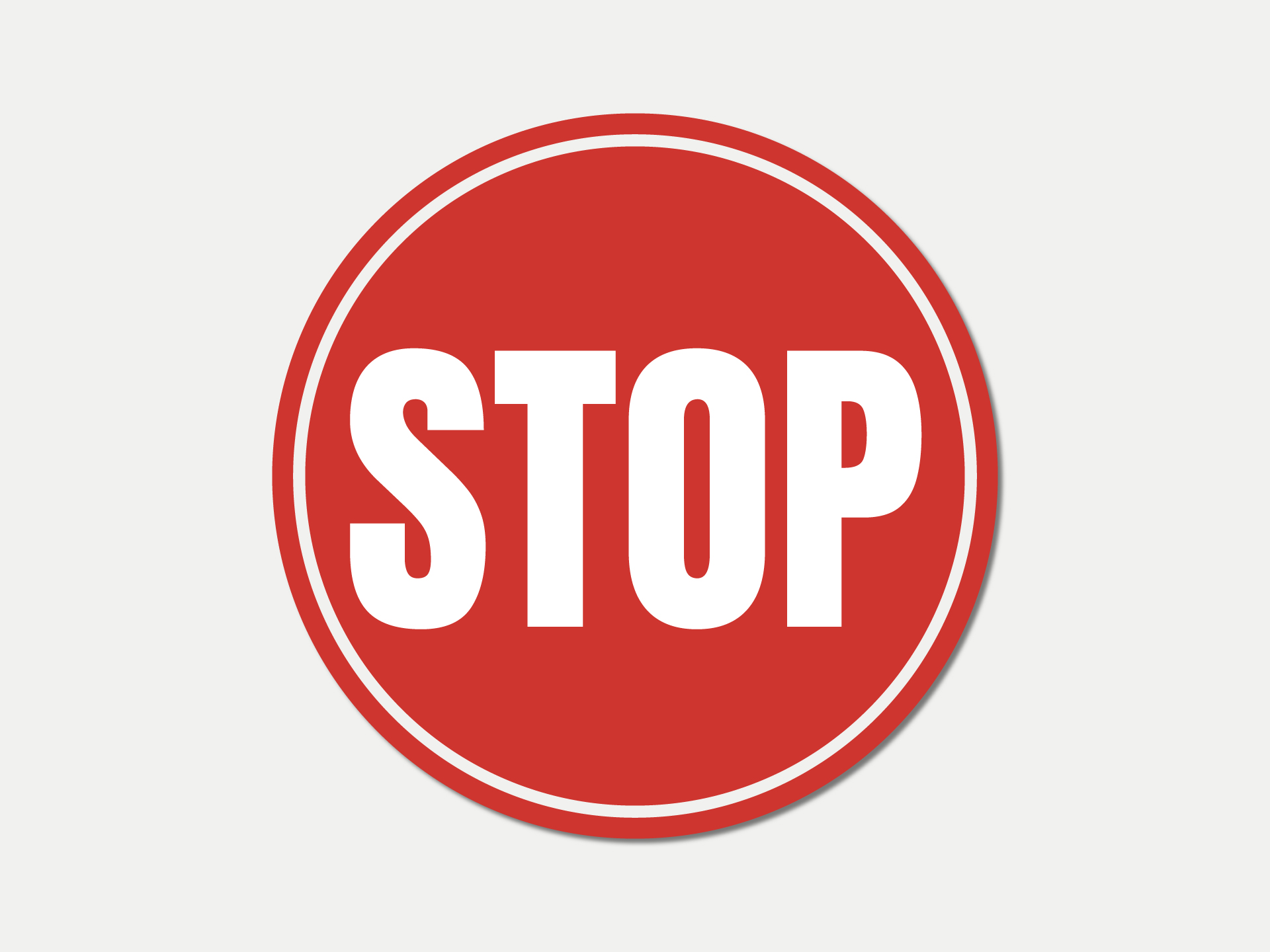 Metal stop sign.