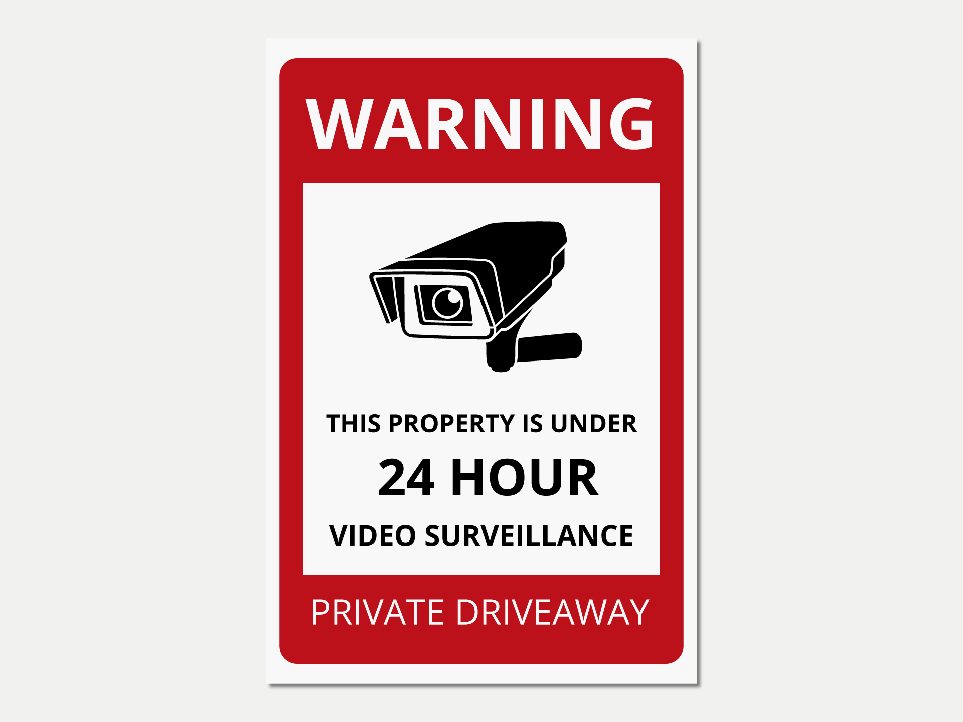 Metal warning signage.