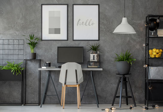 monochromatic home office monochromatic-home-office
