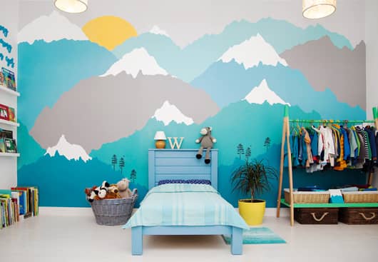mountain themed kids room wall mountain-themed-kids-room-wall