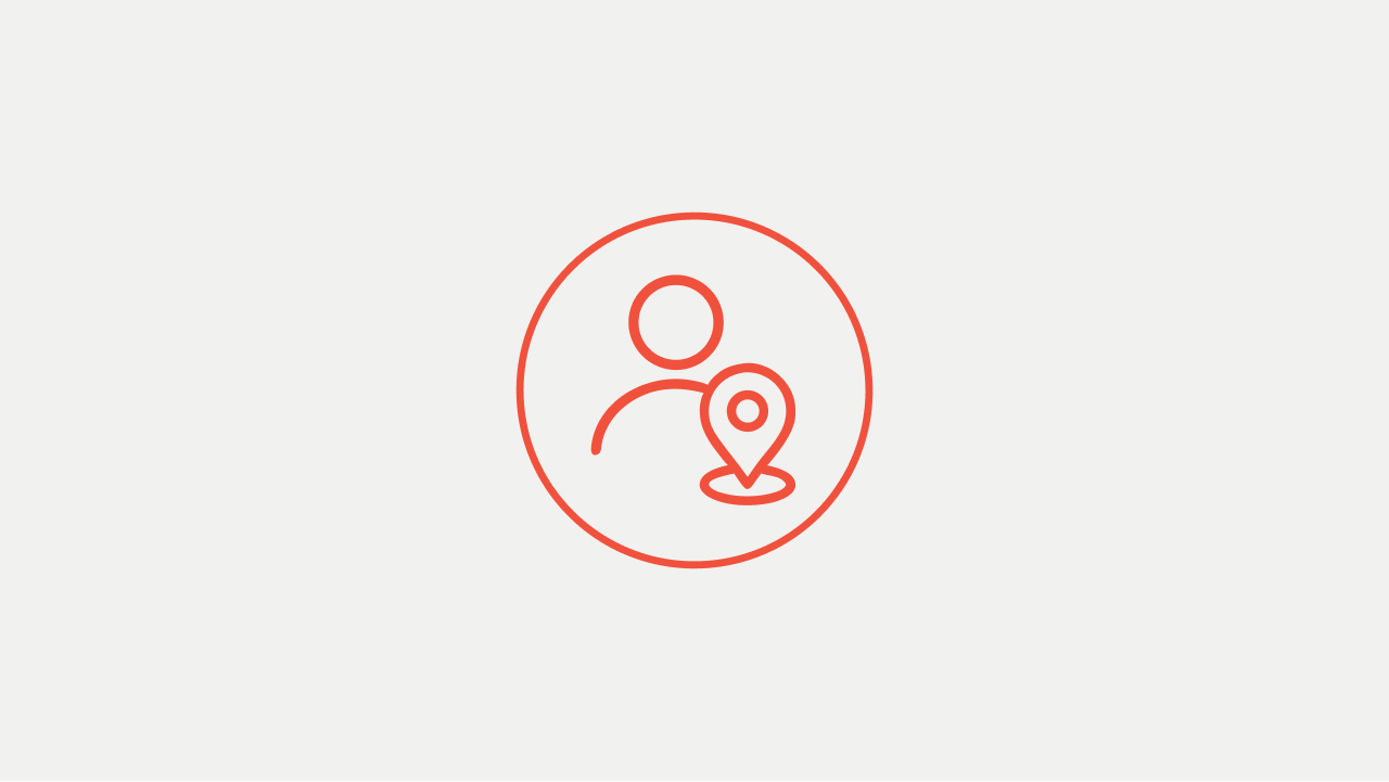An icon of a signed in user tracking their order with a location pin on the side.