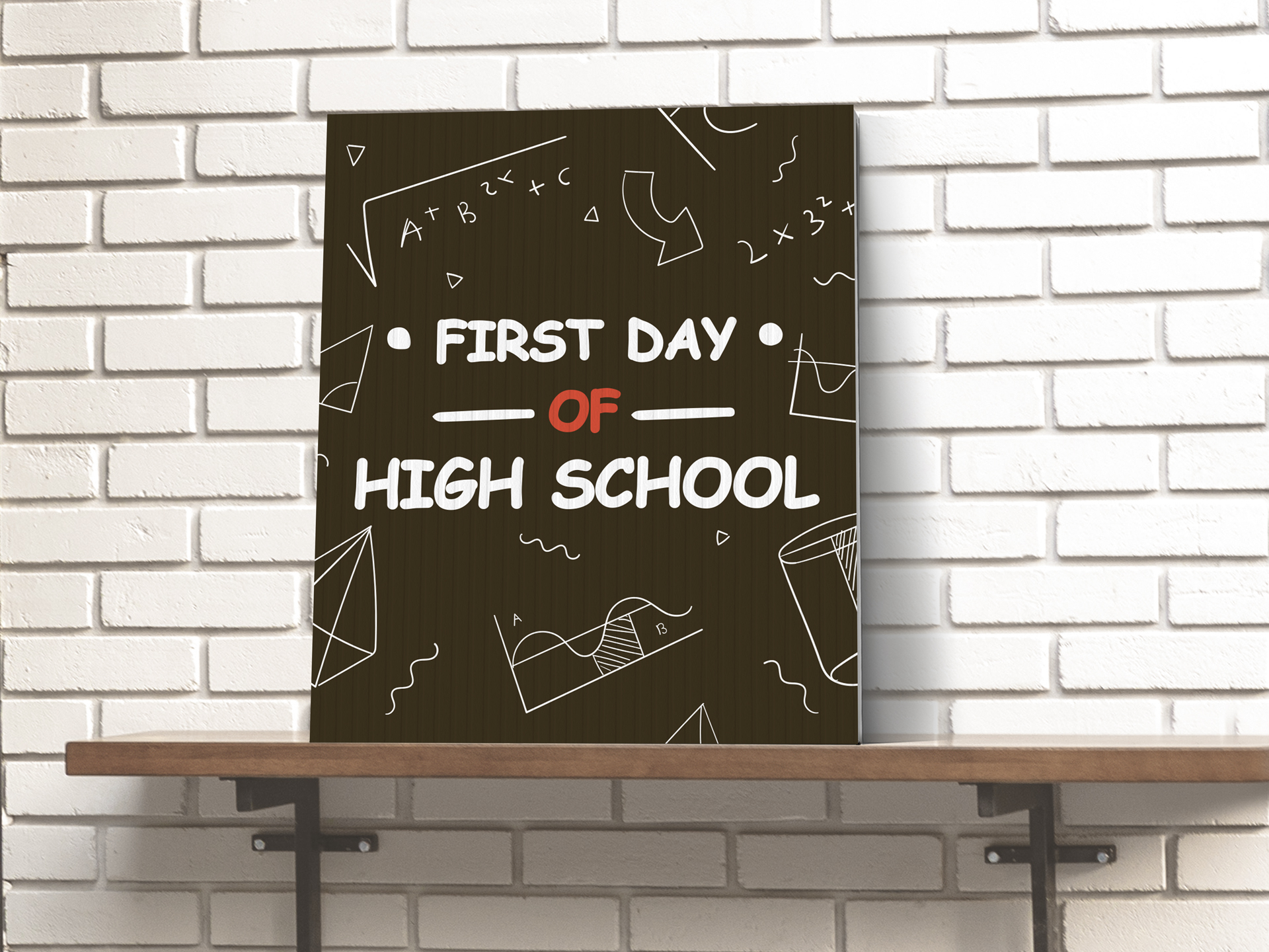 Customized first day of high school Coroplast sign.