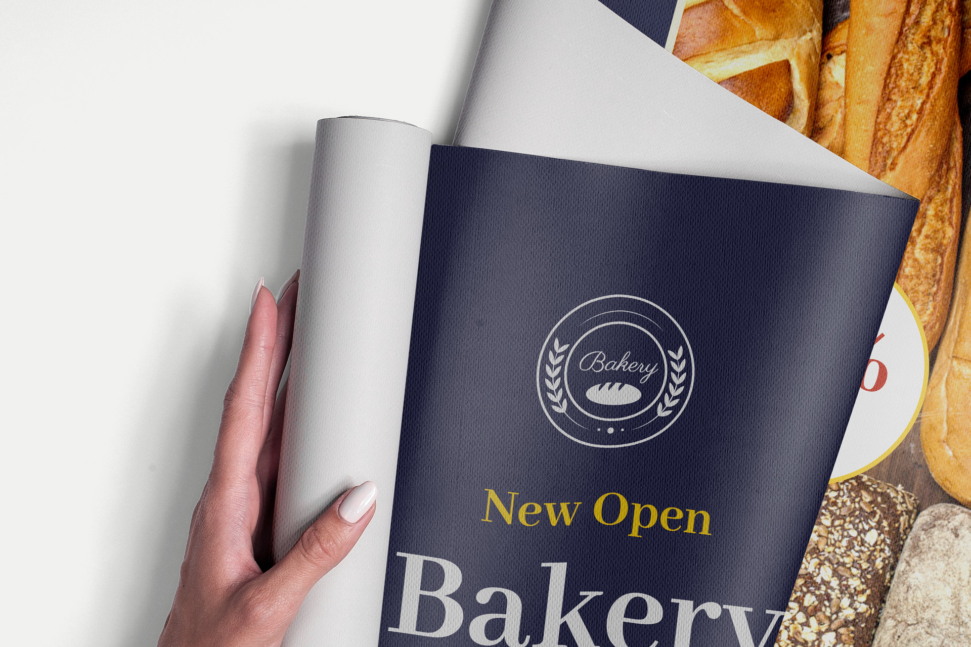Vinyl banner printing advertising a bakery business