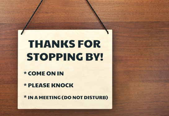 please-knock-Plywood-sign