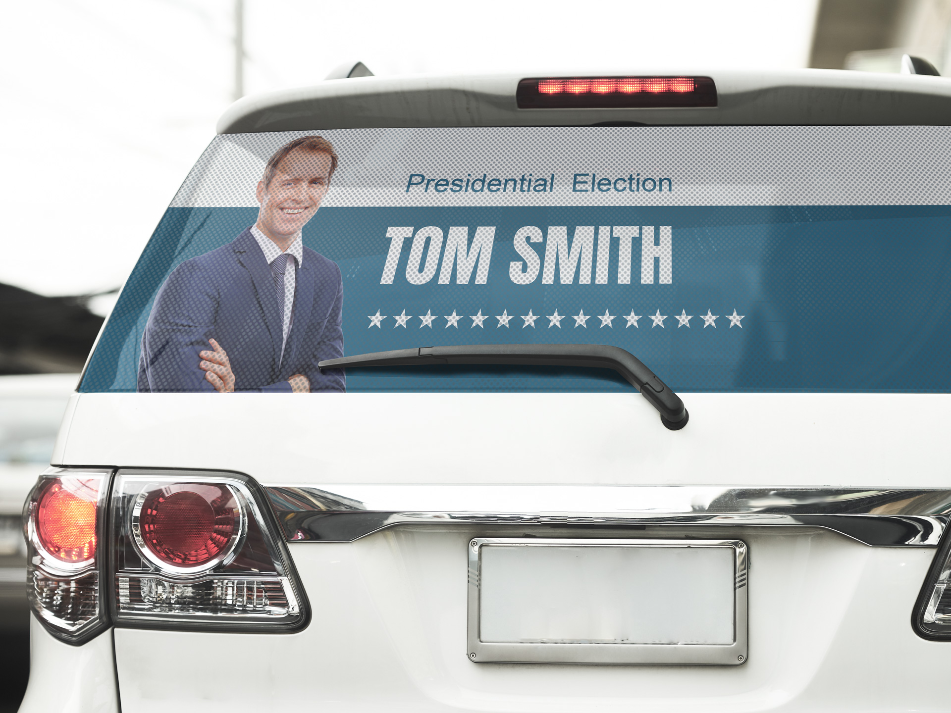 personalized vehicle decal printing for a political campaign