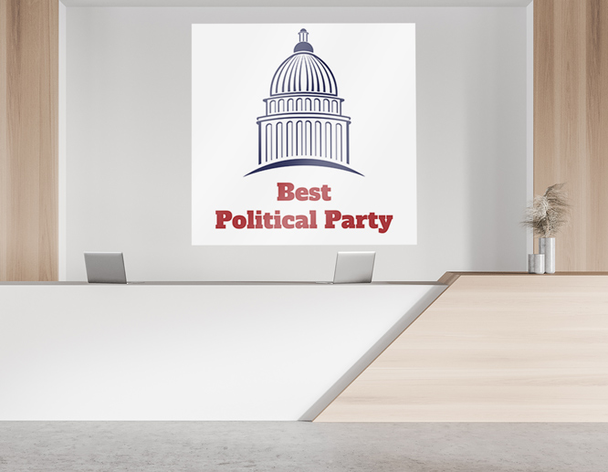 political party office wall branding political-party-office-wall-branding