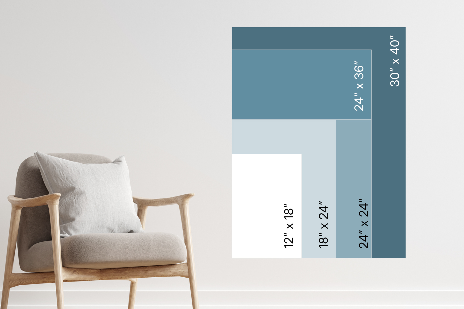 Popular sizes of foam board signs